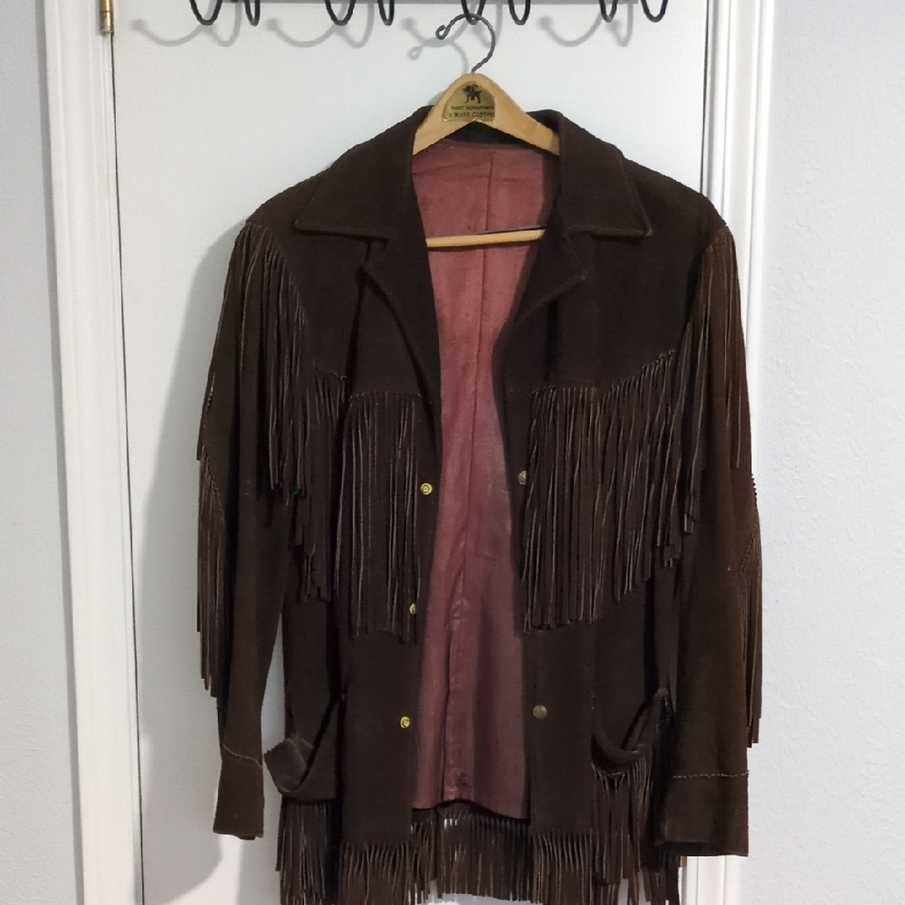 Vintage fringed leather jacket from Trego’s Westwear Inc